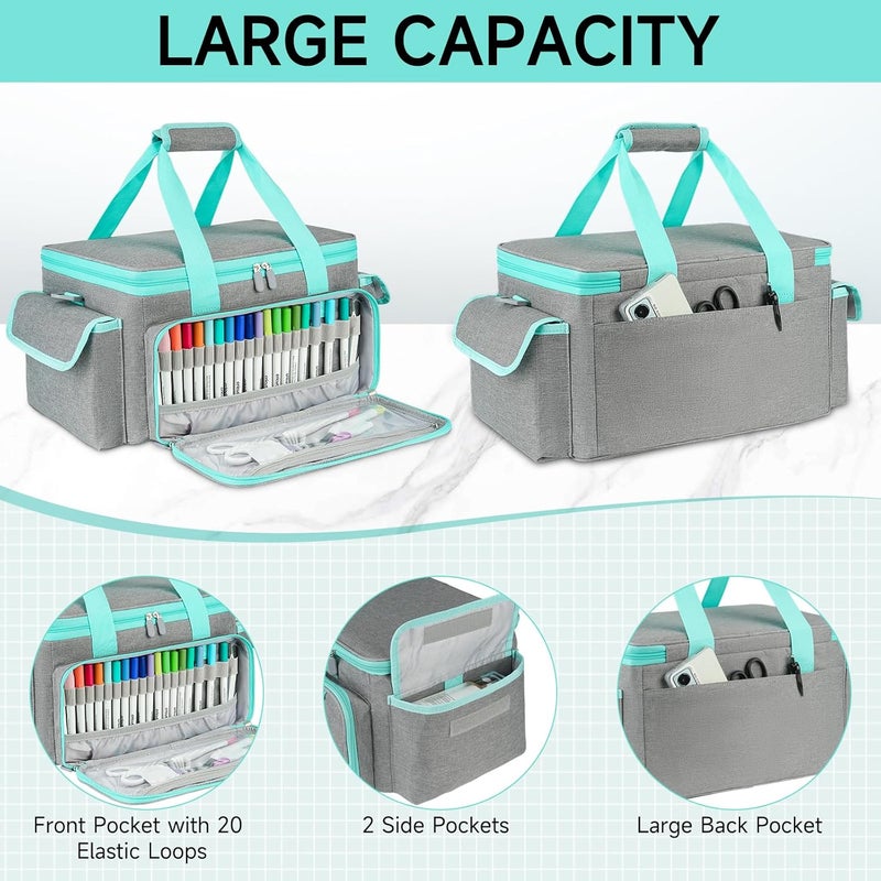 LEFORZ Carrying Case Compatible with Cricut Joy Xtra,Protable Travel Storage Bag with Removable Dividers Fits for Cricut Joy Xtra Accessories and Supplies - Image 4